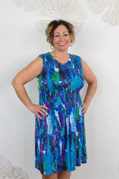 Ocean Waters Sleeveless Dress