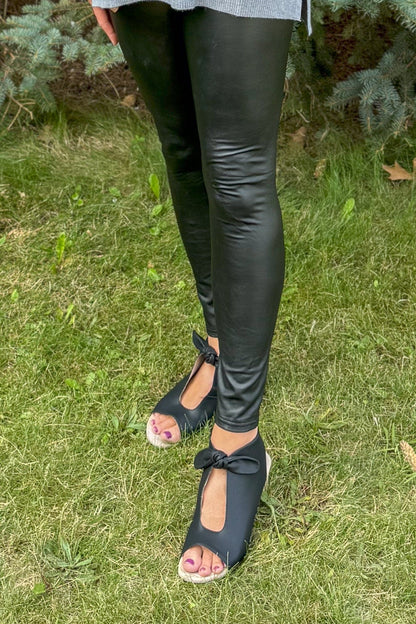 Black Faux Leather Leggings