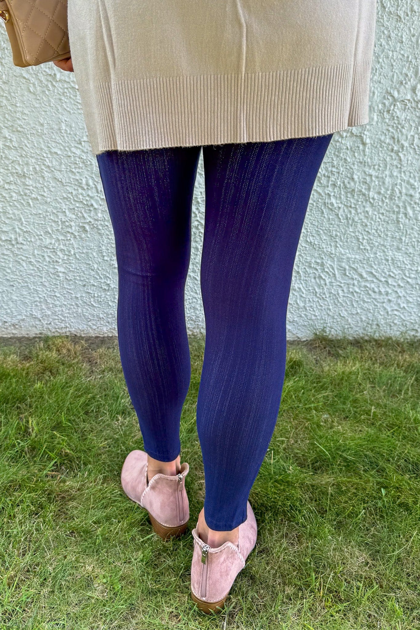 Navy Denim Legging back