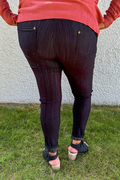 Black Denim Legging