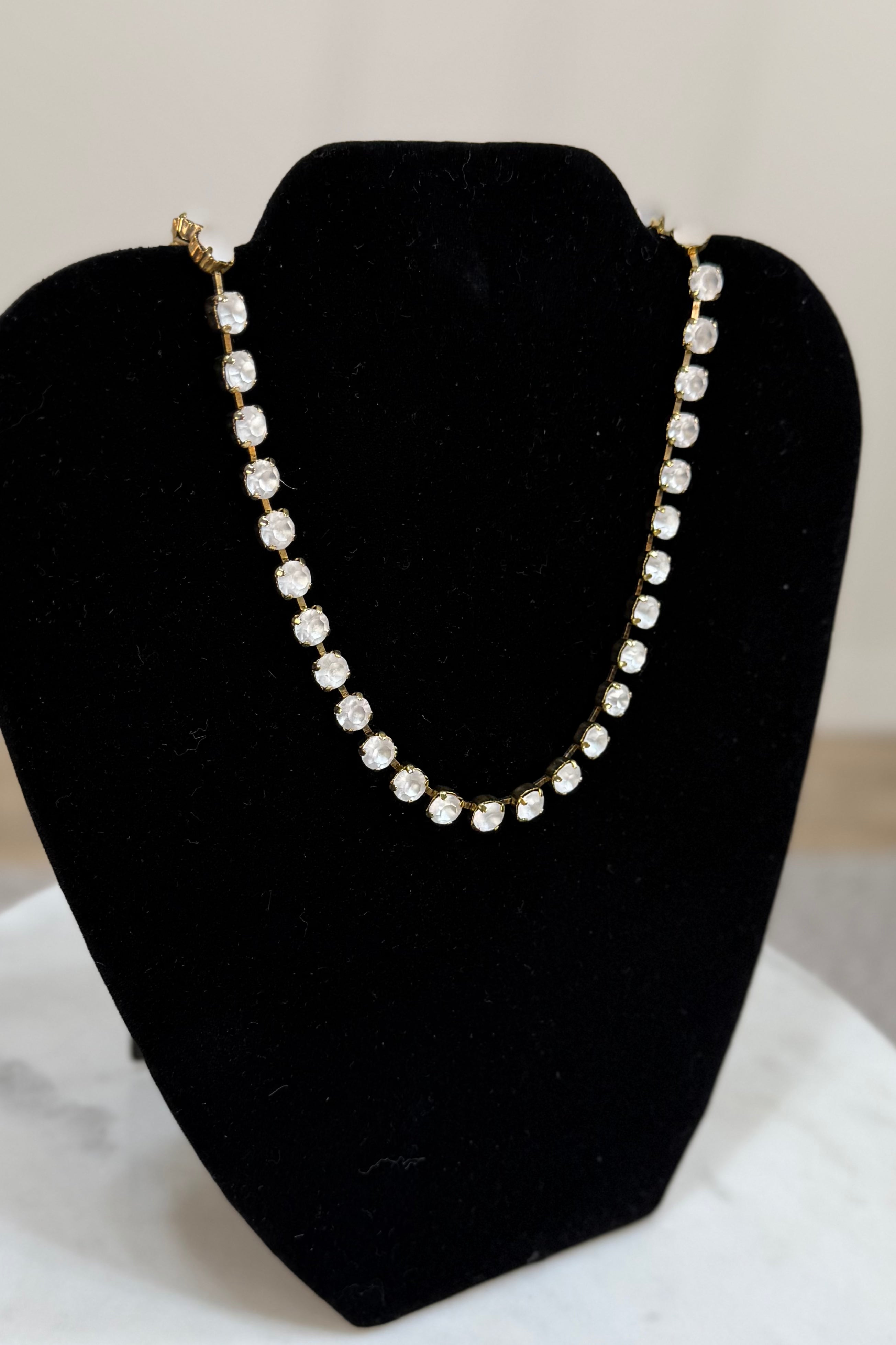 Sarina Necklace in White Matte