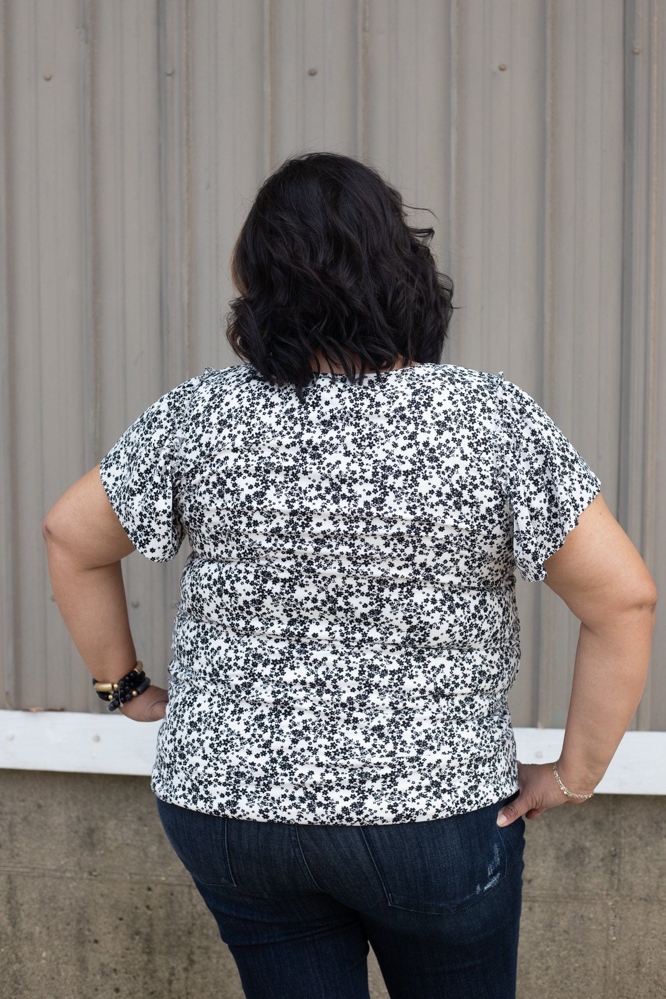 Black & White Best Loved Floral Top