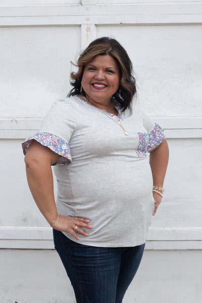 Heathered Grey Brooke Top