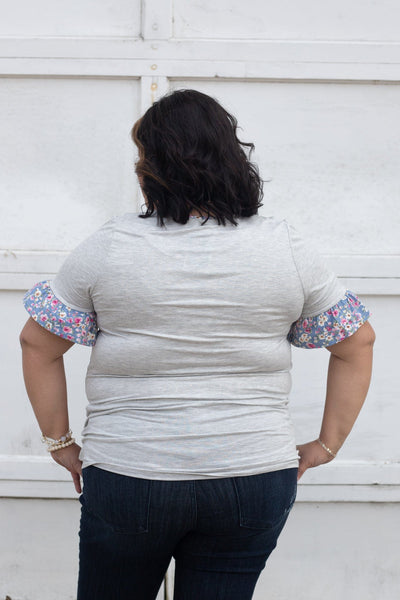 Heathered Grey Brooke Top