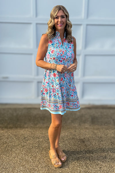 Mint Laison Floral Sleeveless Tiered Dress STYLED