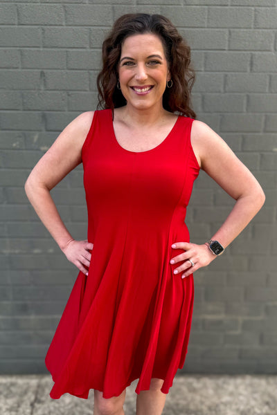 Red Sleeveless Dress