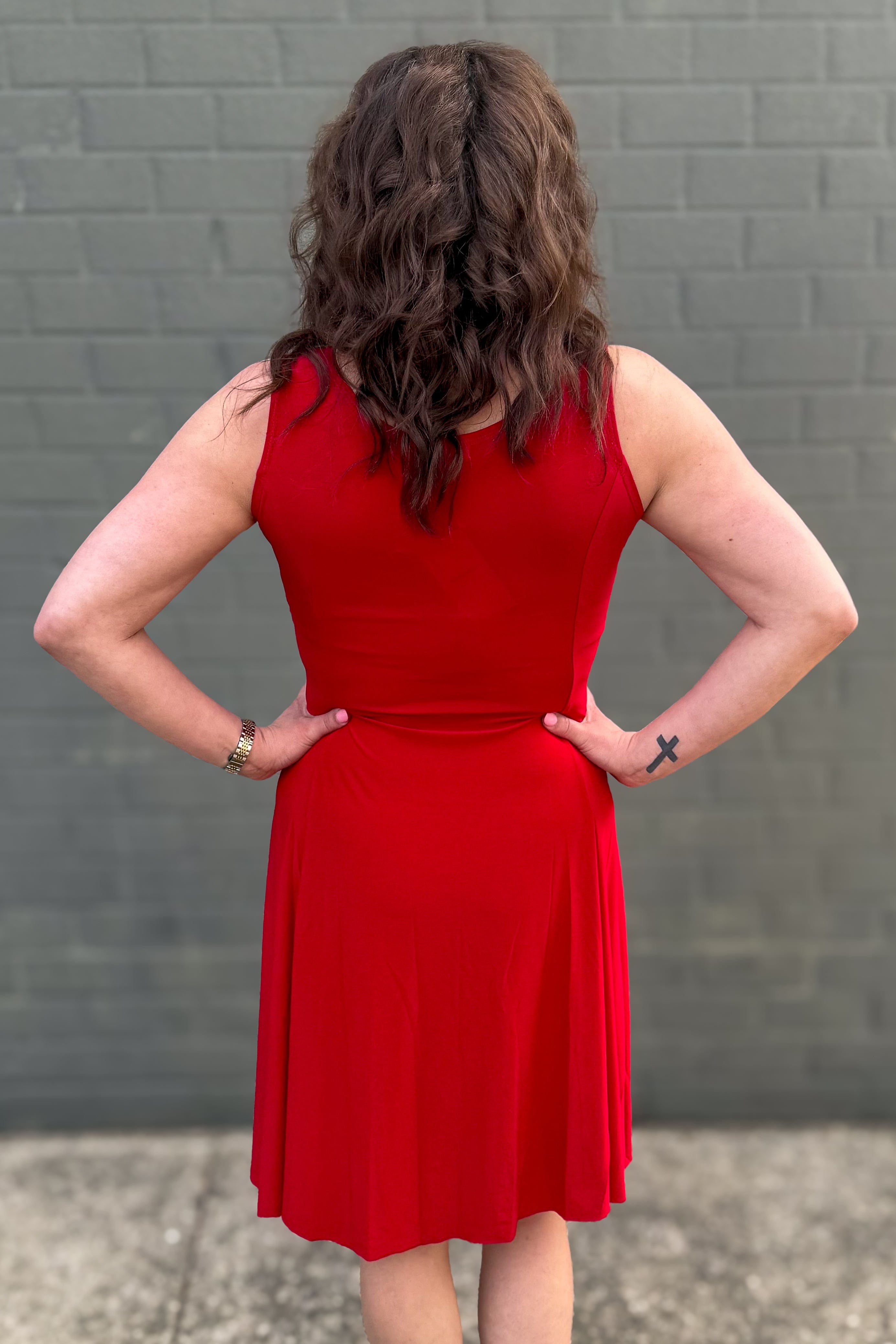 Red Sleeveless Dress