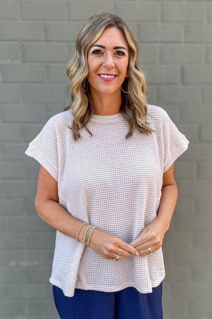Oatmeal Waffle Weave Top