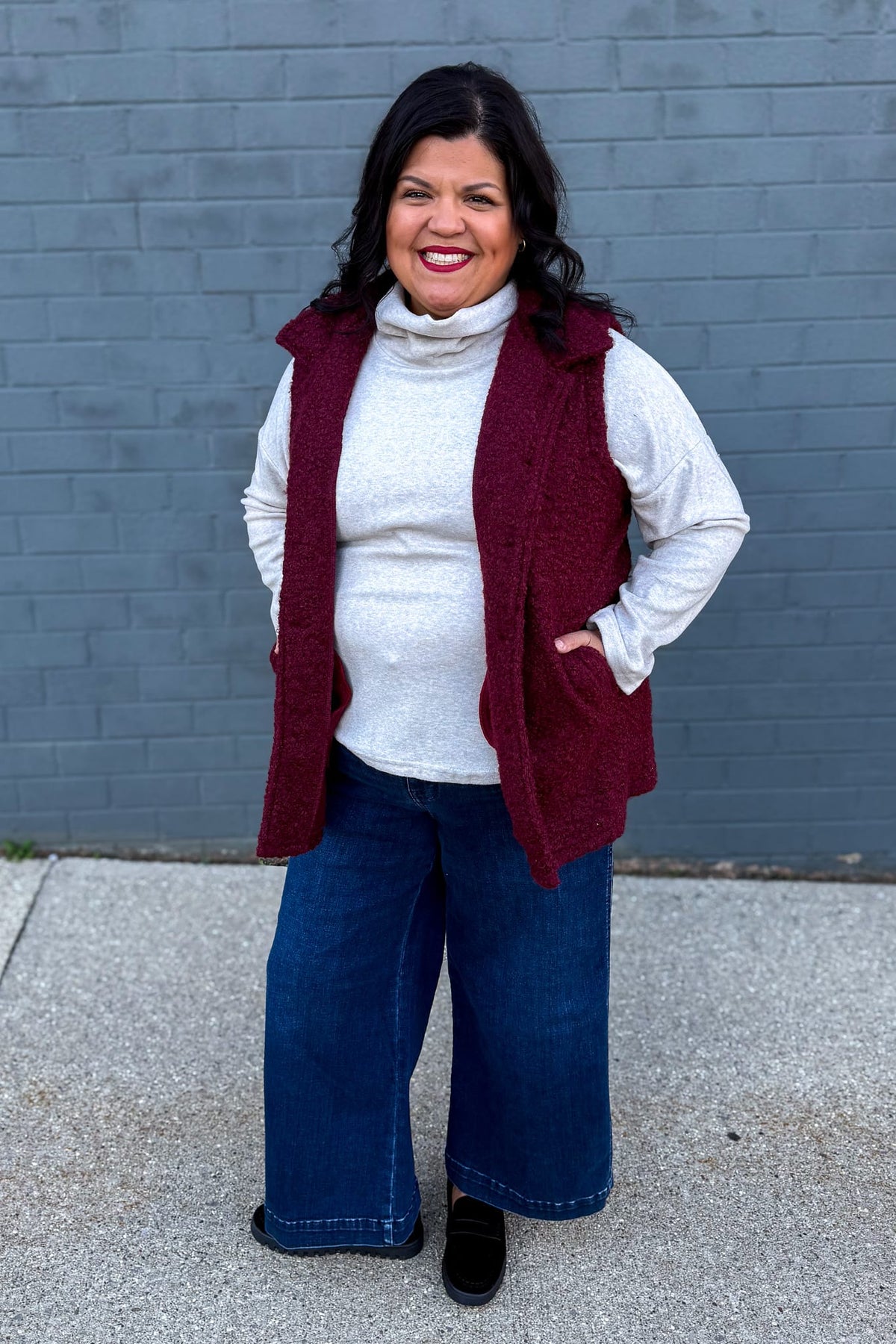 Beige Soft Cowl Neck Top Styled
