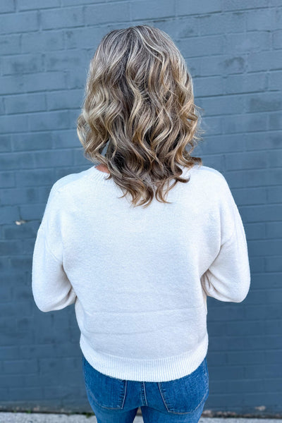 Taupe Baby Deer Sweater Back