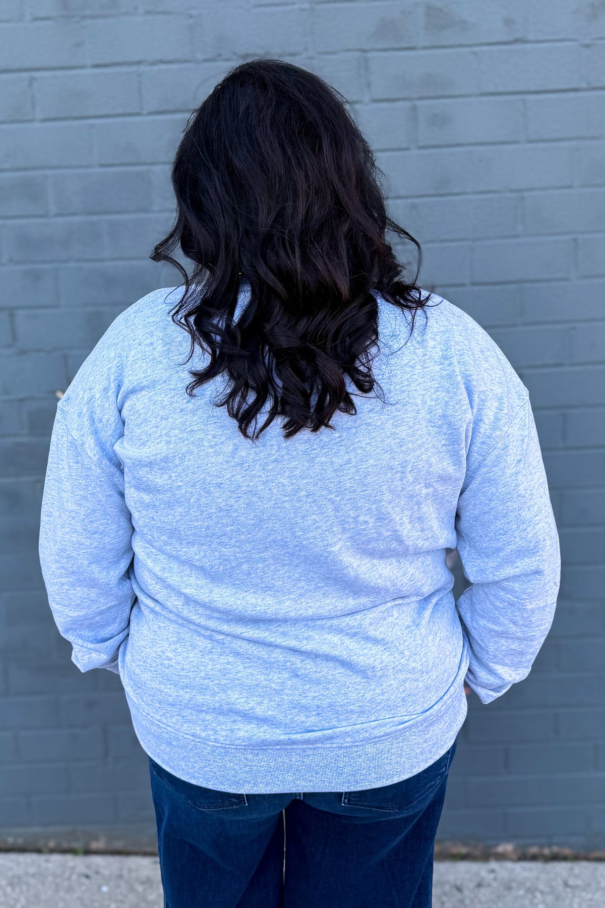 Grey Dog Mom Sweatshirt Back