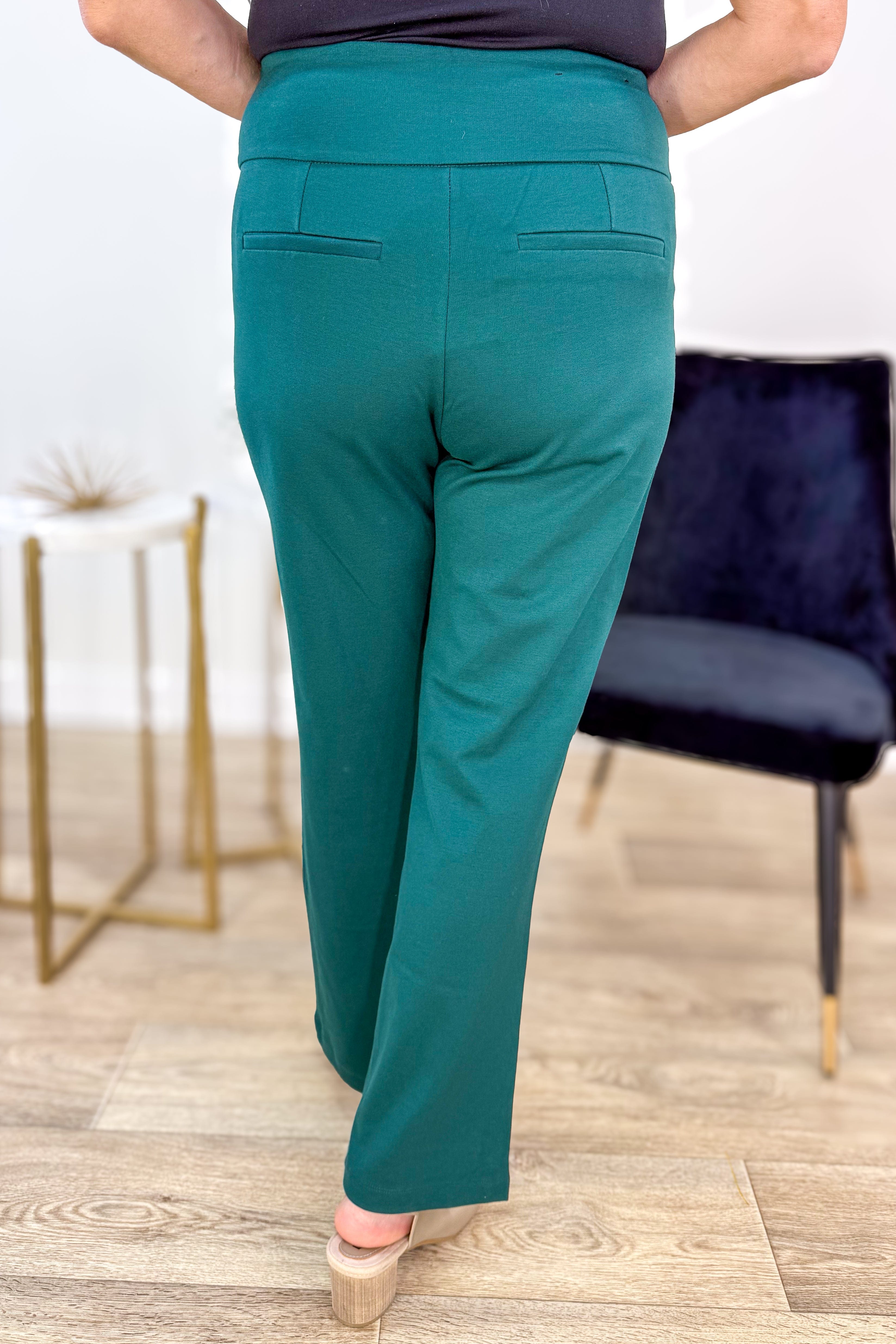 Hunter Green Straight Pant Back