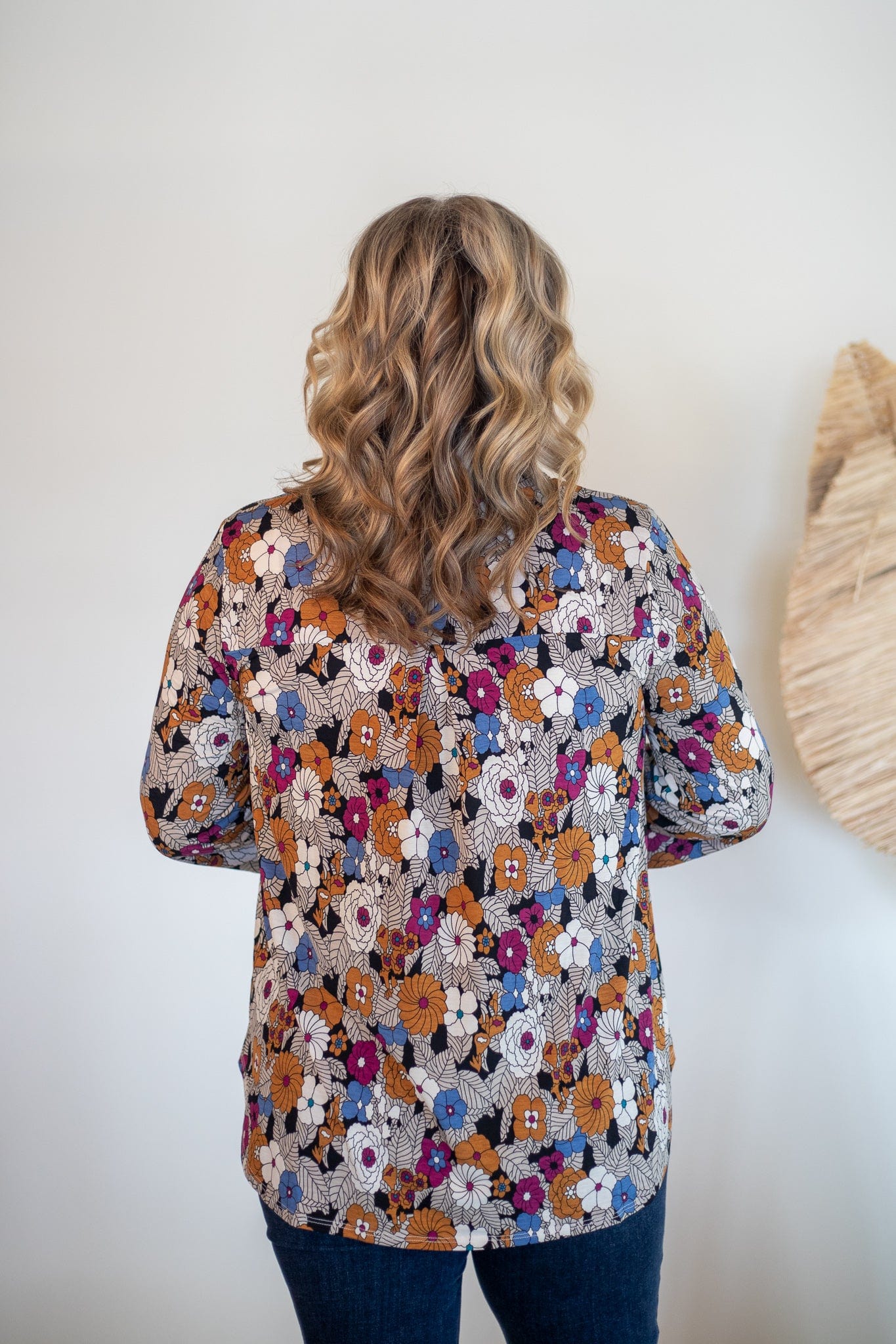 Geo Floral Lizzy Top, Front View