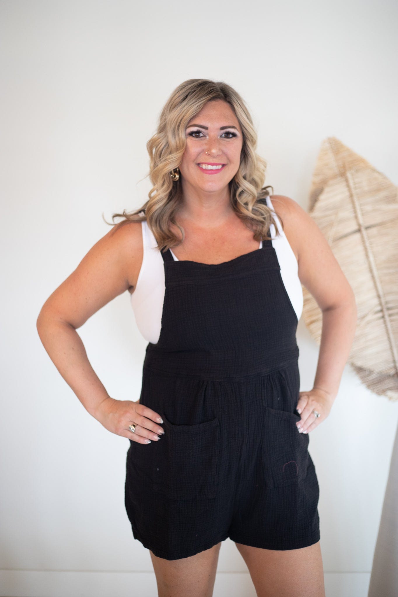 Black Muslin Romper