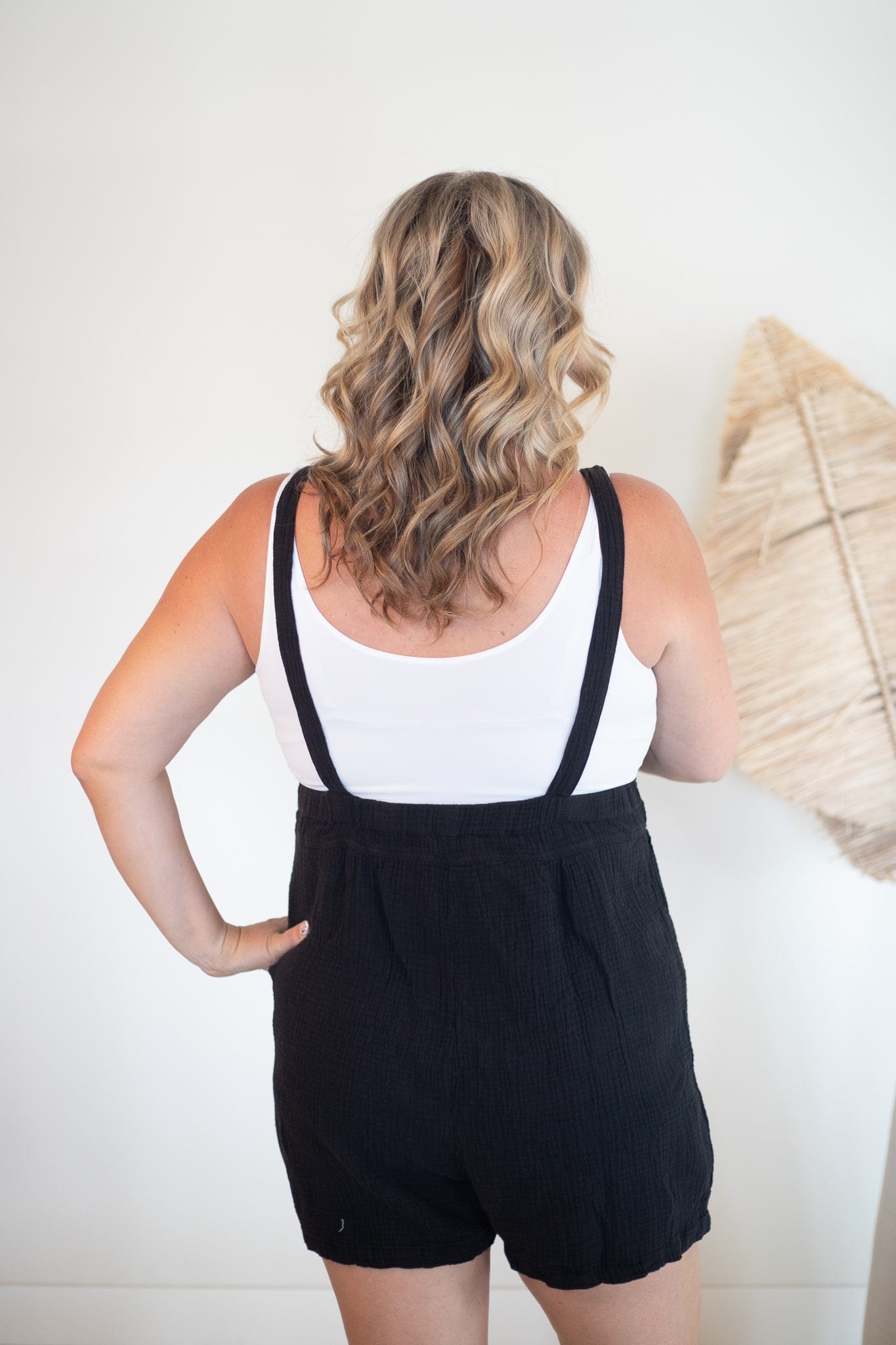 Black Muslin Romper