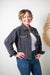 Charcoal Studded Denim Jacket