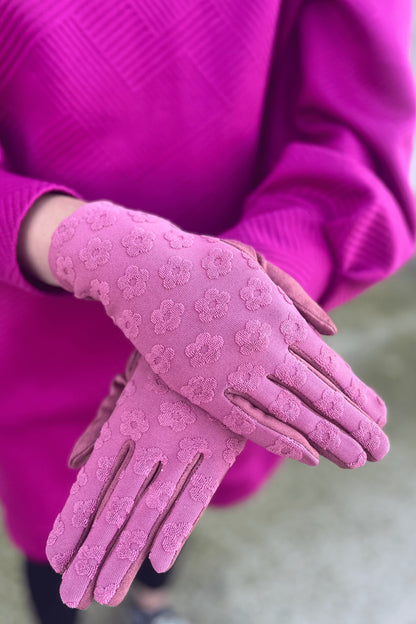 Dusty Rose Petunia Dual Texture Glove