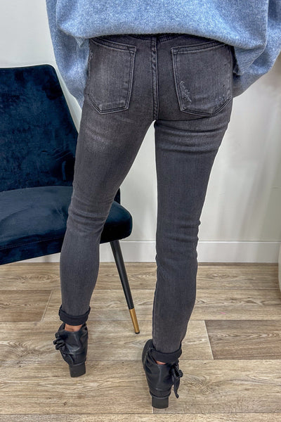 Black Wash Tummy Control Skinny back