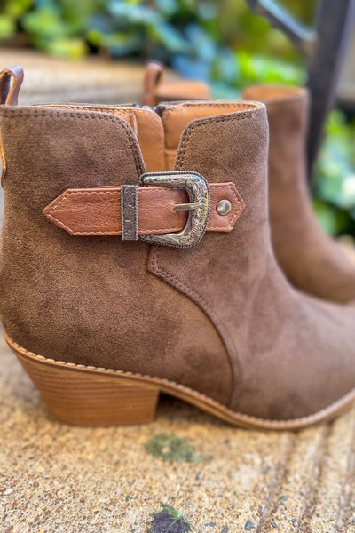 Corkys Moss Faux Suede On The Lookout Boots Detail