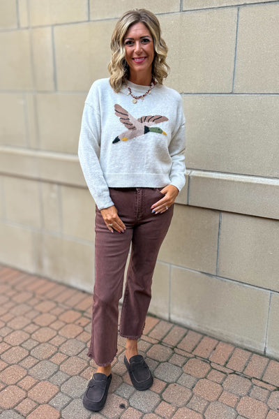Ivory Flying Duck Sweater Styled