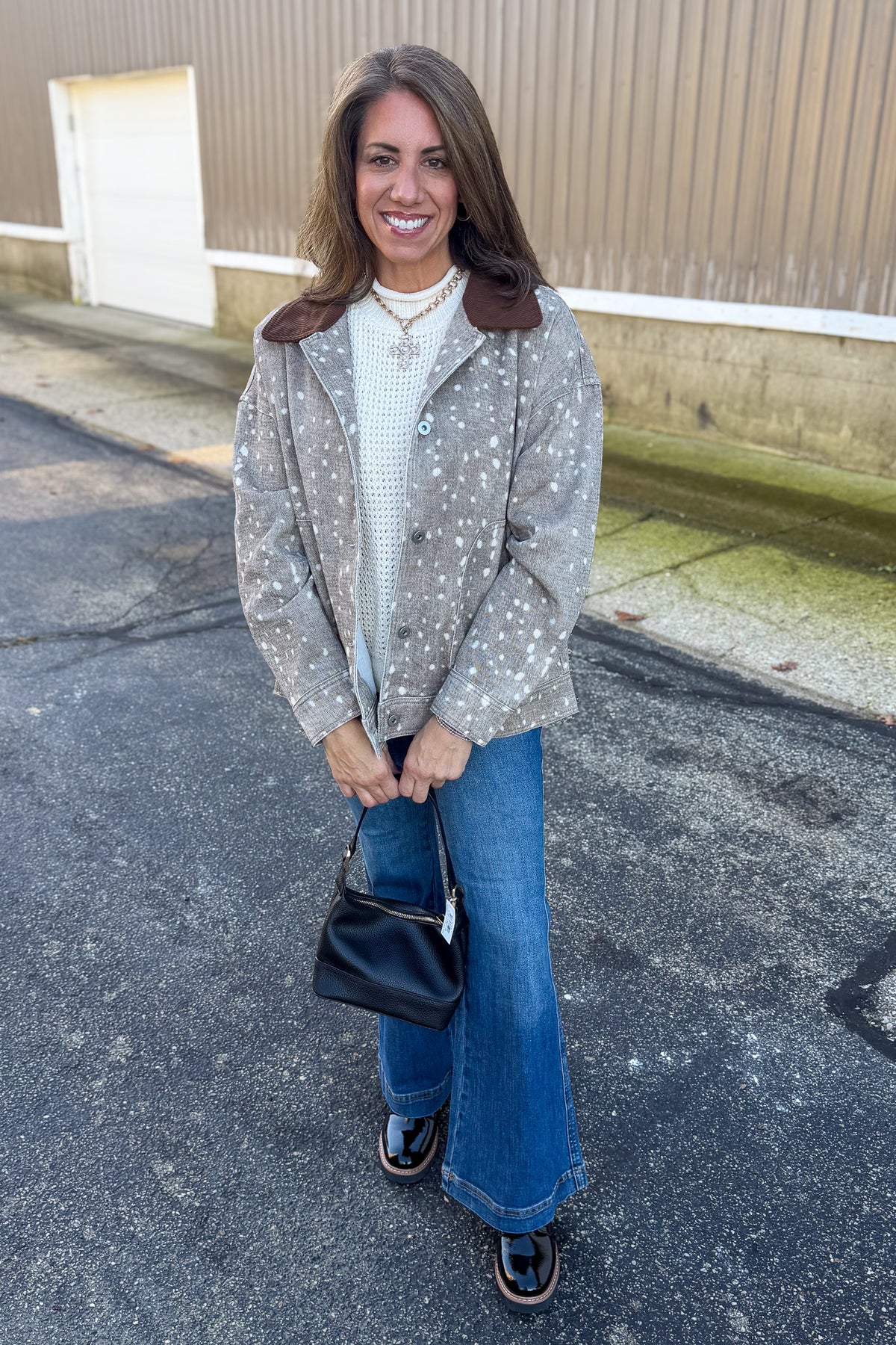 Mocha Bambi Barn Jacket Styled