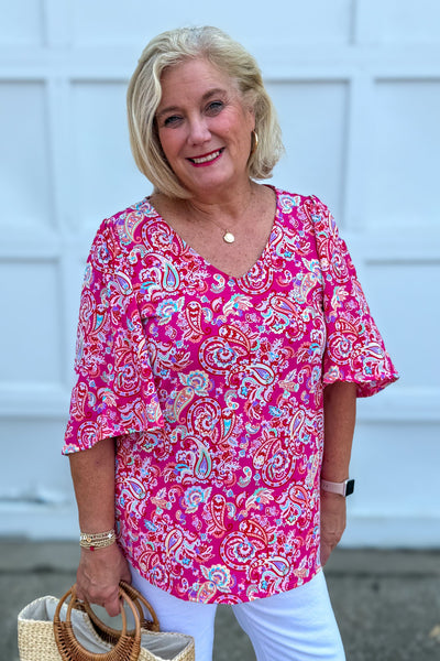 Pink Paradise Paisley Cali Top