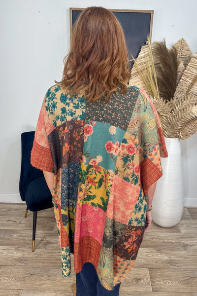 Vintage Patchwork Kimono back