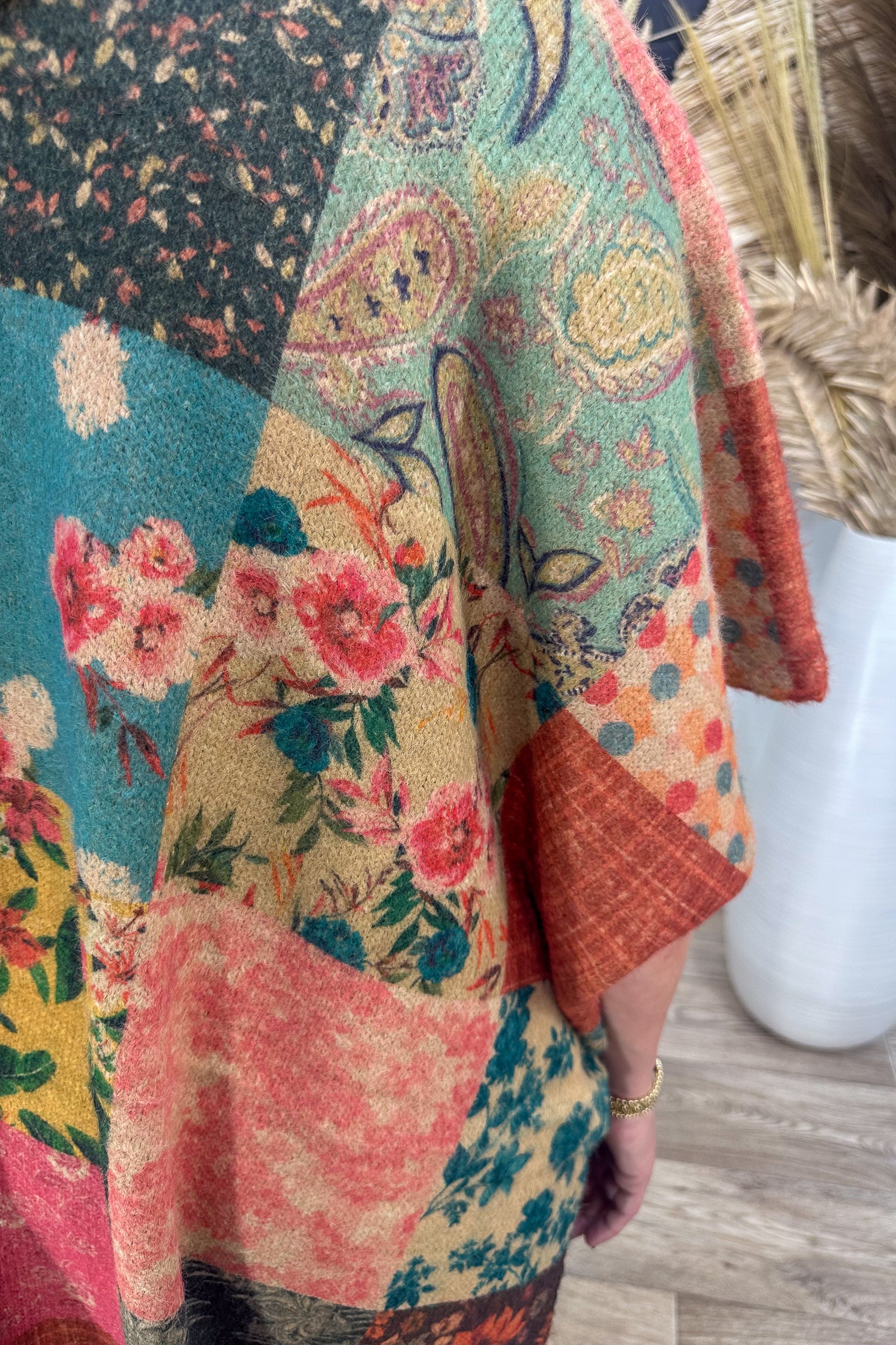 Vintage Patchwork Kimono detail