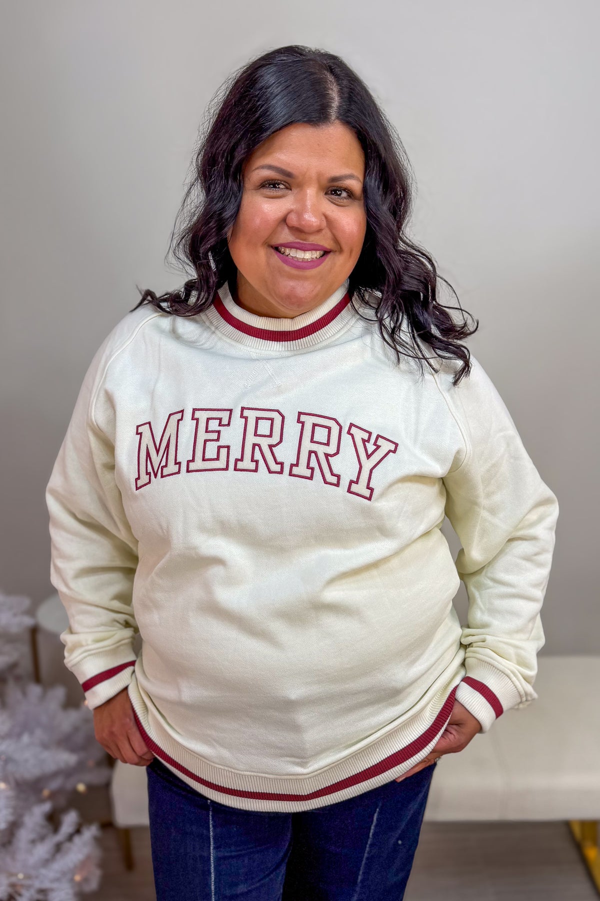 Ivory Merry Sweatshirt