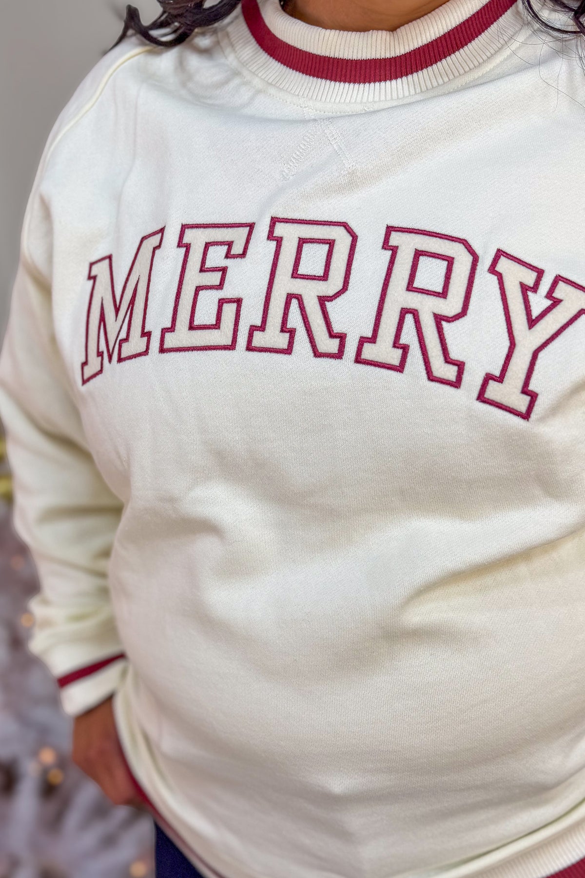 Ivory Merry Sweatshirt