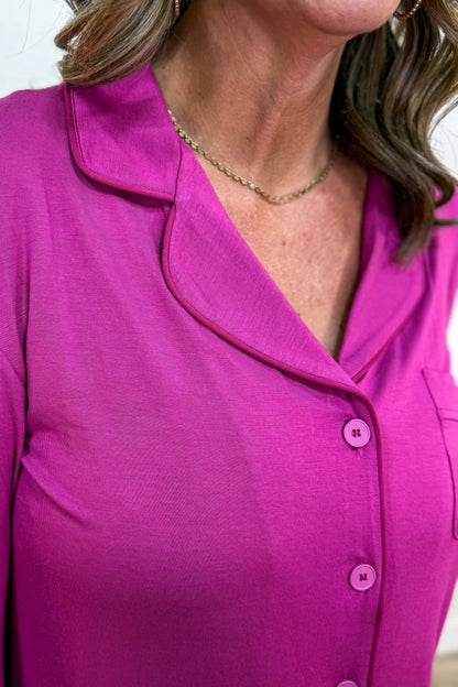 Berry Burst Bamboo Pajama Set Detailed