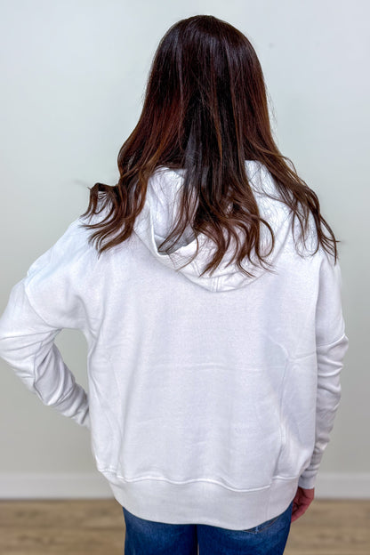 Bone Half Snap Hooded Sweatshirt Back