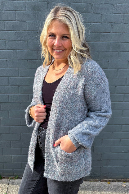 Sage & Grey Colorblock Cardigan