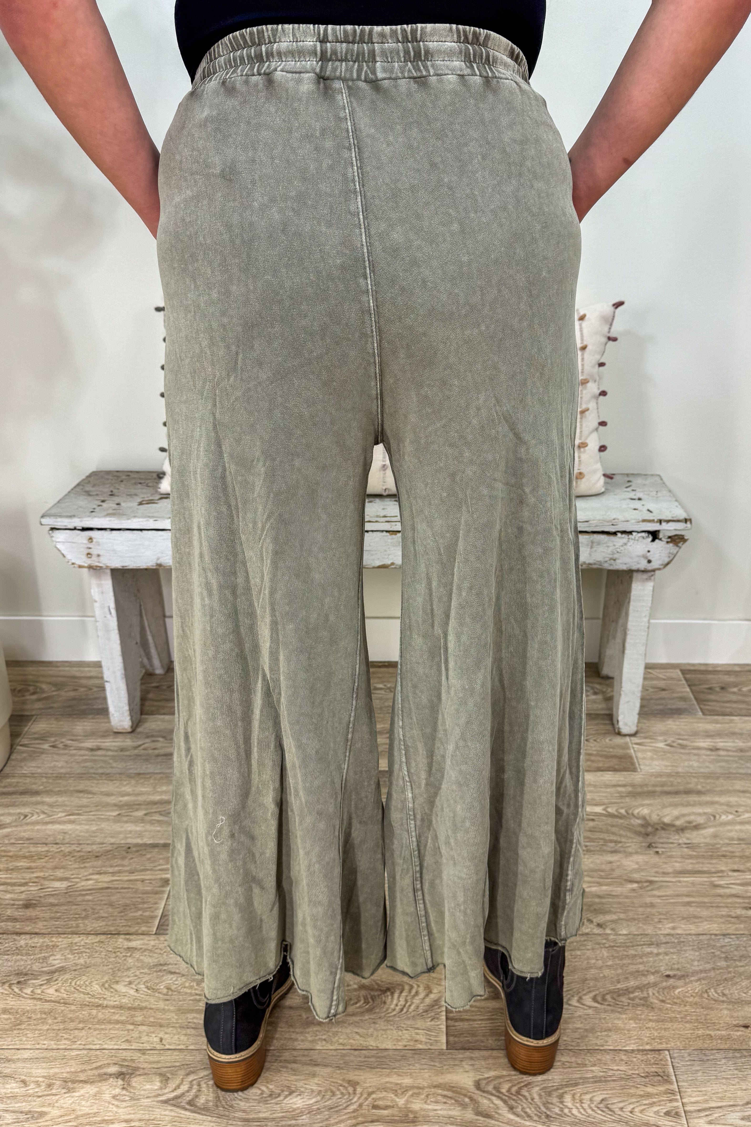 Ash Terry Knit Wide Leg Pant back