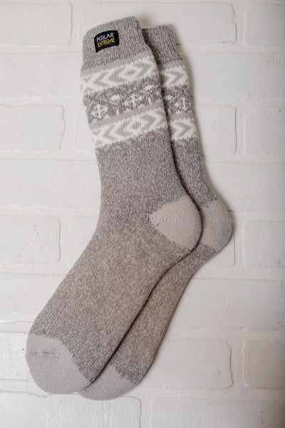 Polar Extreme Heat Men's Fairisle Brushed Sock