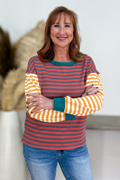 Rust Stripe Block Popover