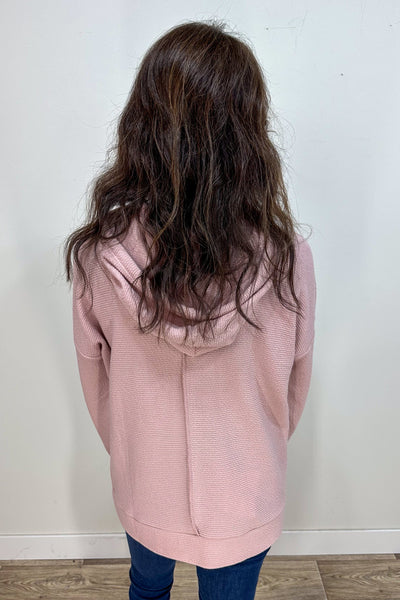 Blush Long Sleeve Drawstring Hoodie back