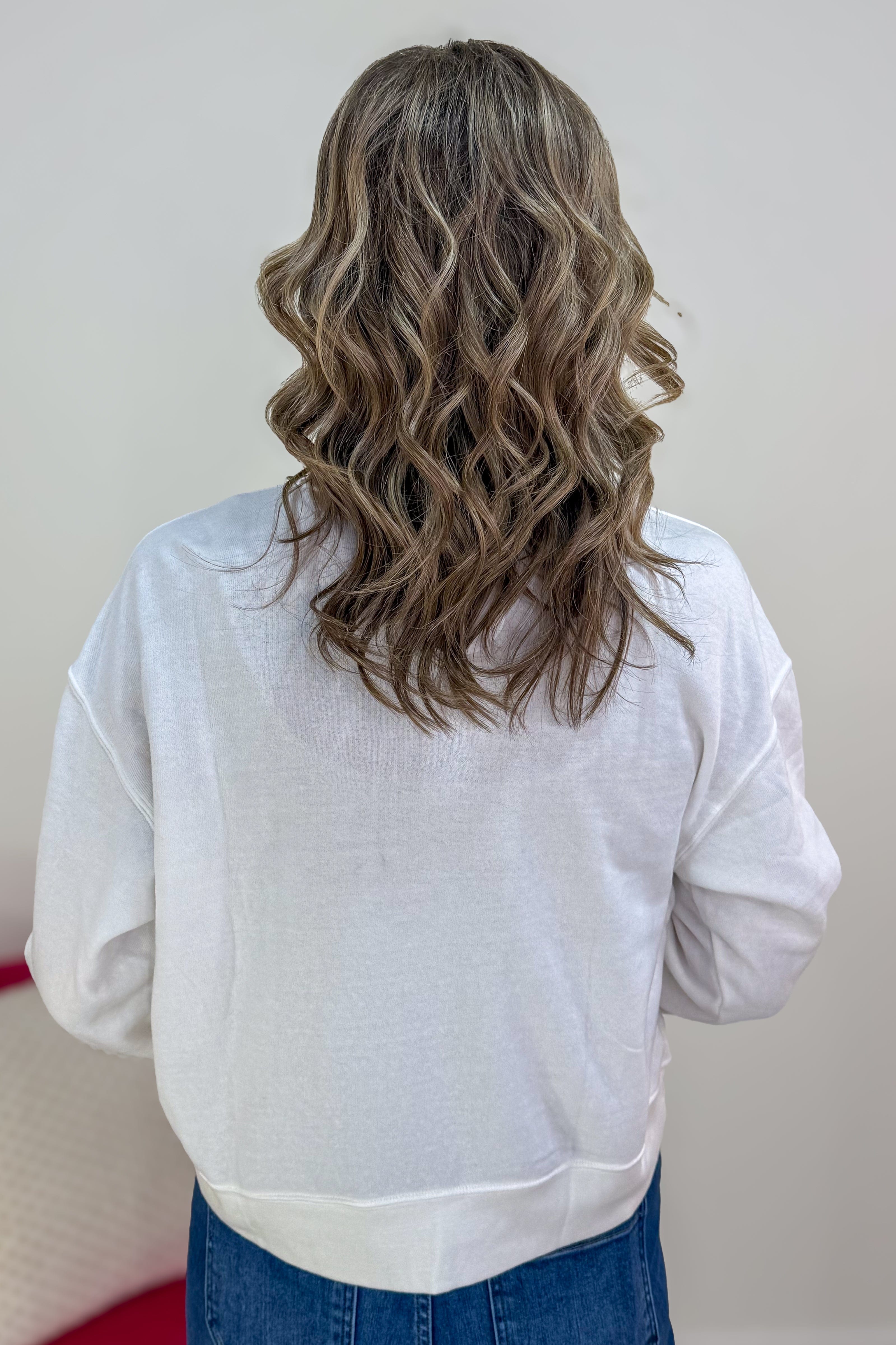 White Amour Pullover back