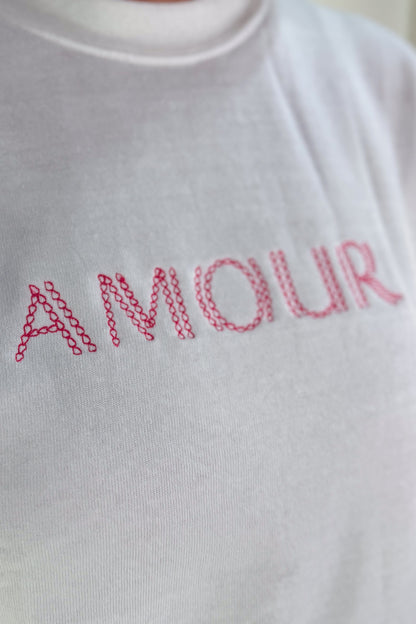 White Amour Pullover details