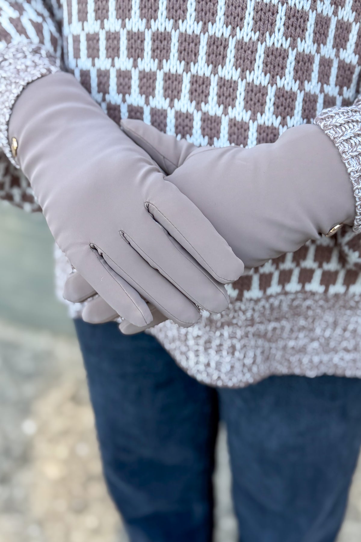 Khaki Sleek Alpine Matte Gloves
