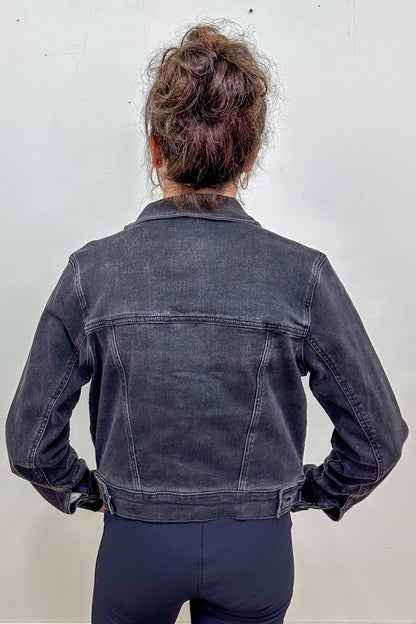 Washed Black Denim Jacket back