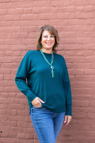 Emerald Astrid Ribbed Onesize Sweater