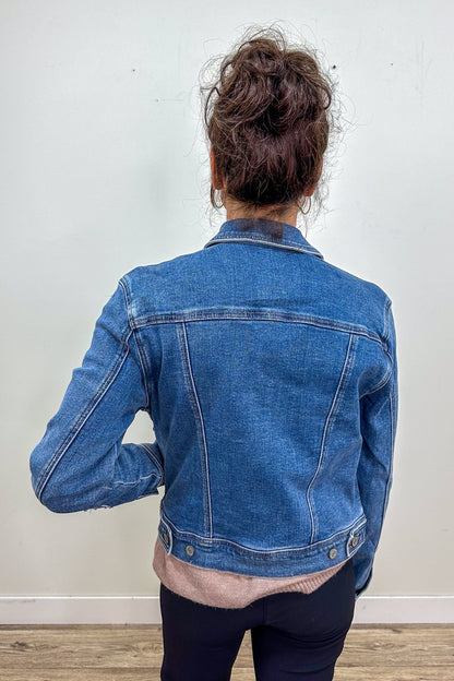 Classic Vintage Wash Denim Jacket back