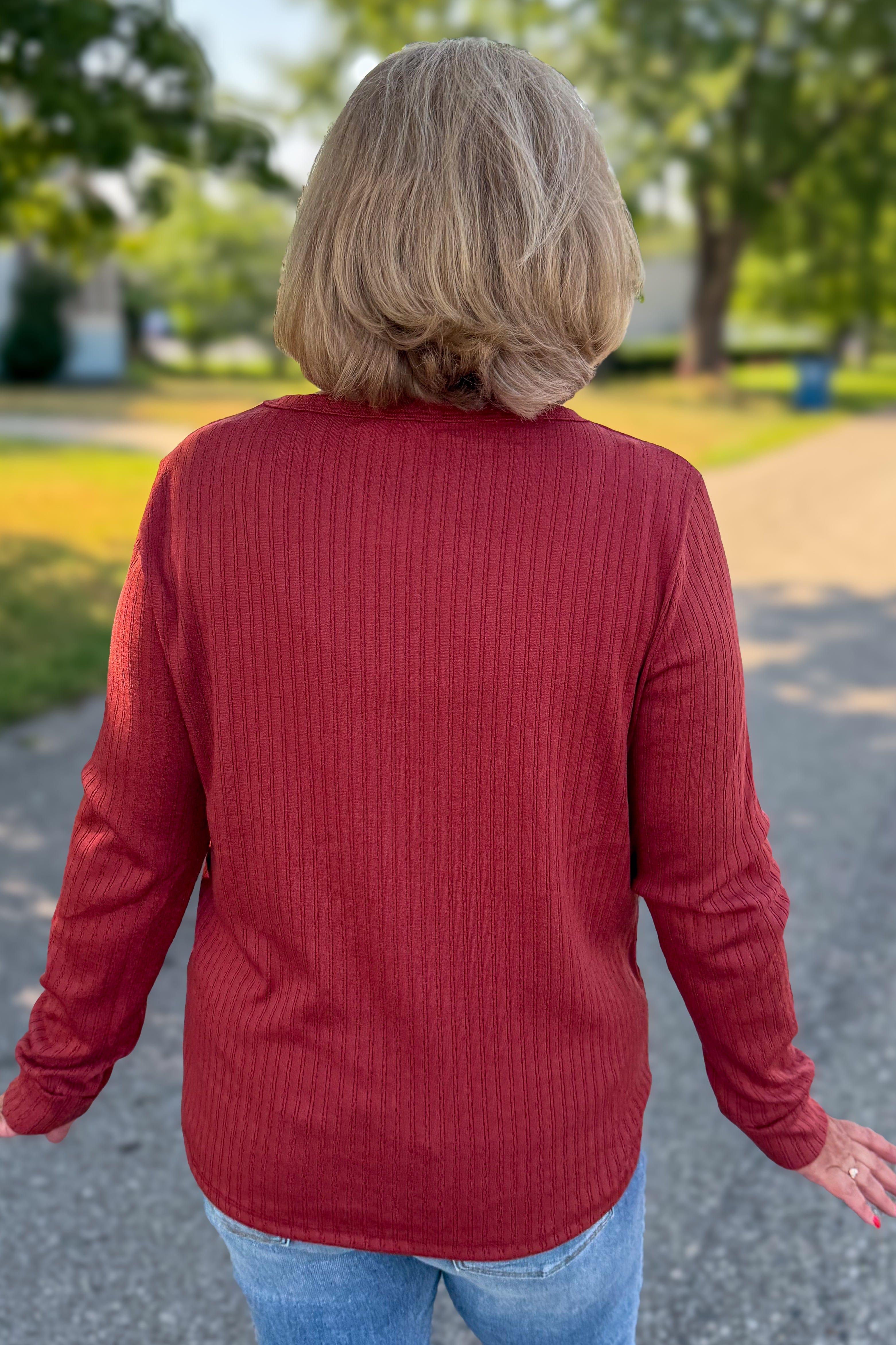 Brick Pointelle Knit Top