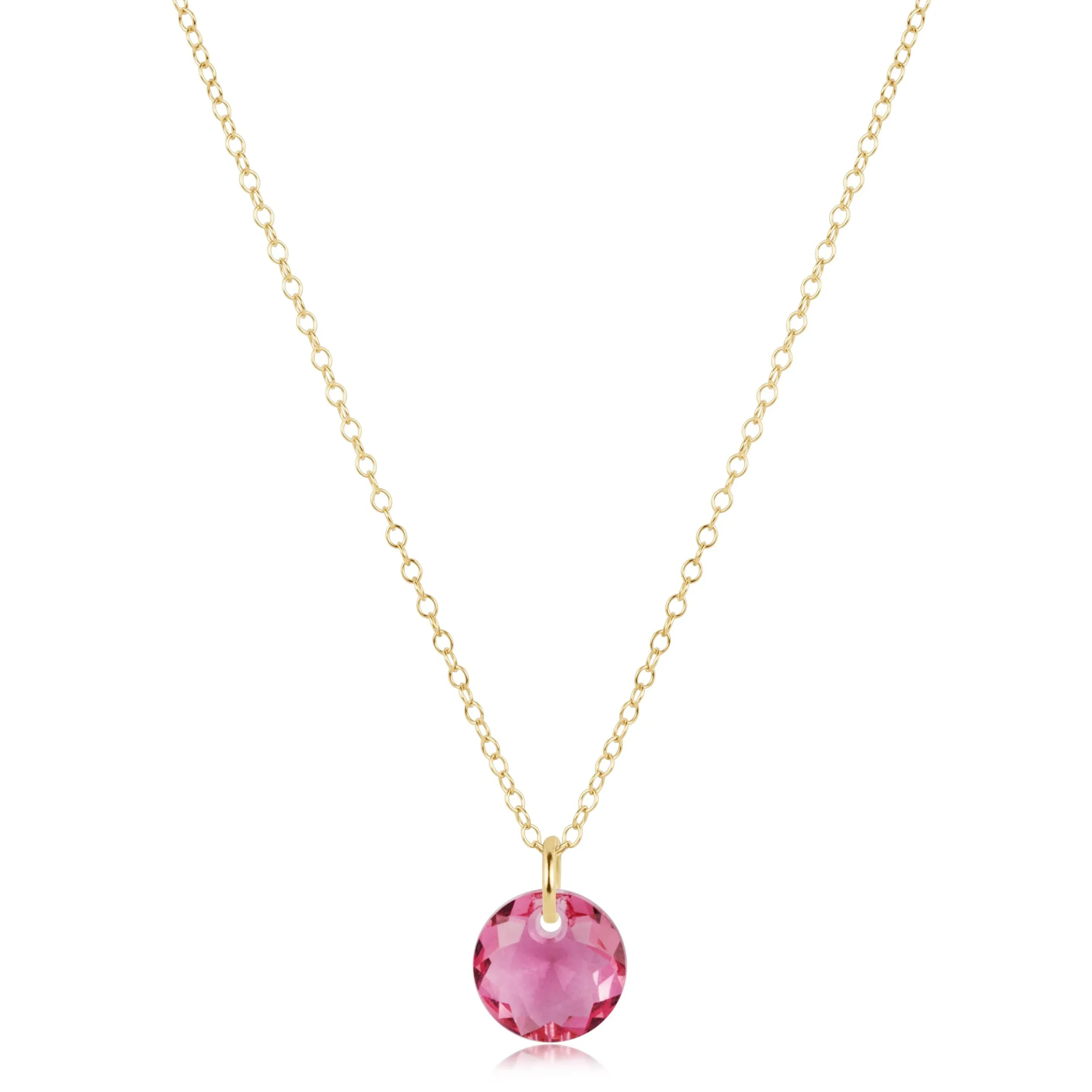 16" Necklace Gold - Reflection  Small Charm - 10