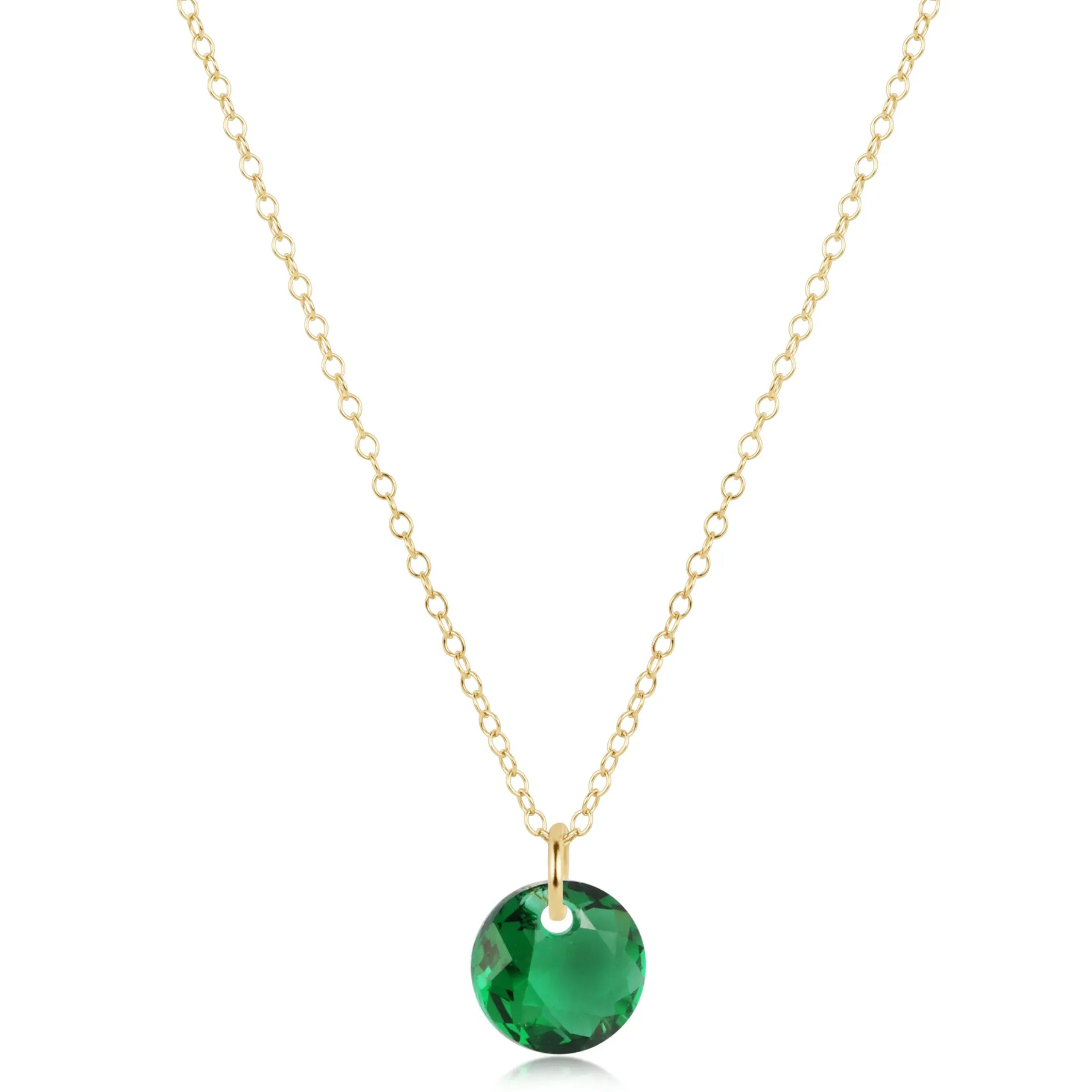 16" Necklace Gold - Reflection  Small Charm - 05