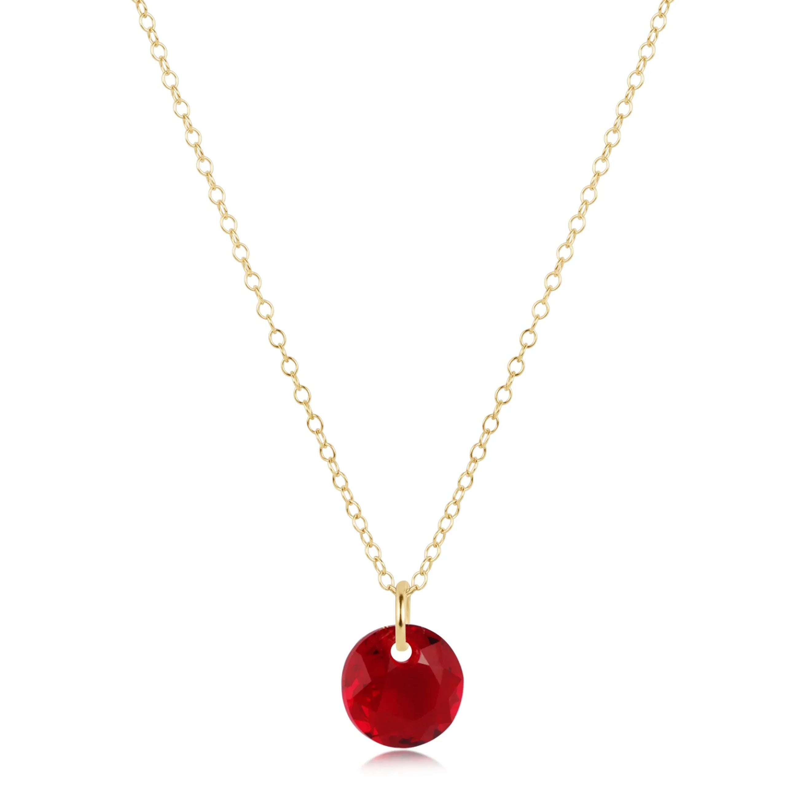 16" Necklace Gold - Reflection  Small Charm - 01