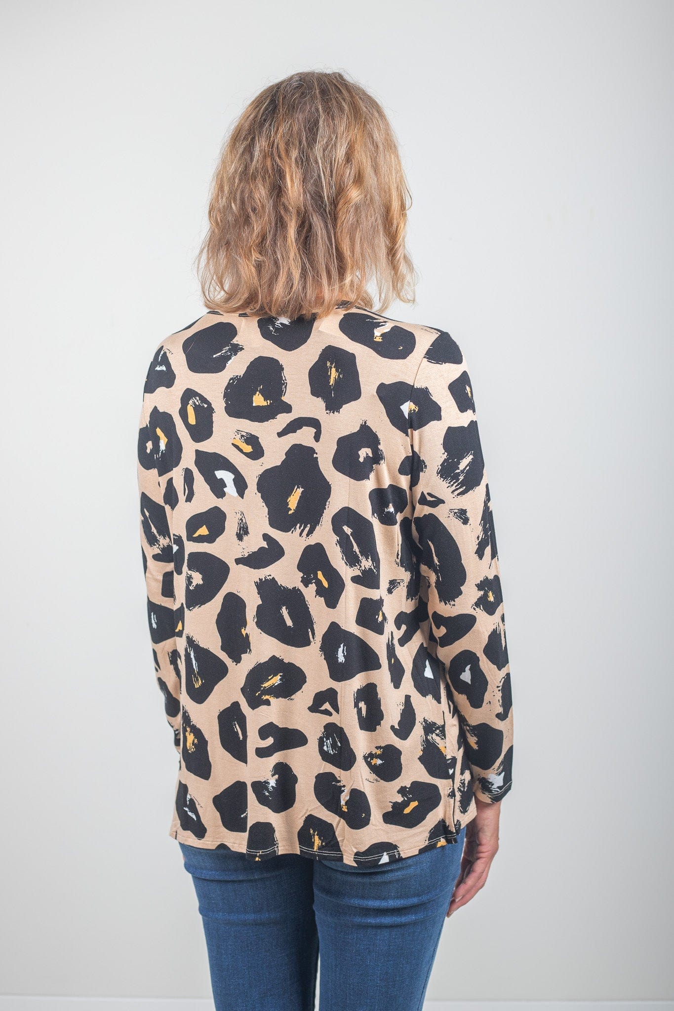 Tan Leopard Holland Top