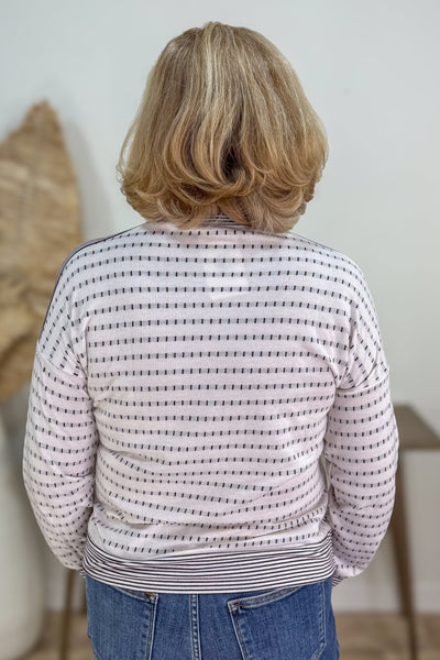 Plum Stripe & Dot Top