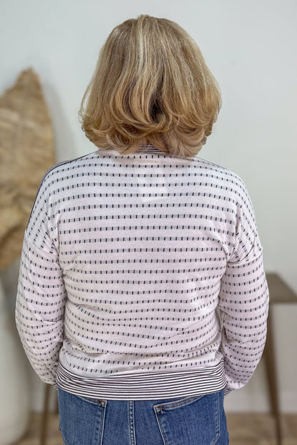 Plum Stripe & Dot Top